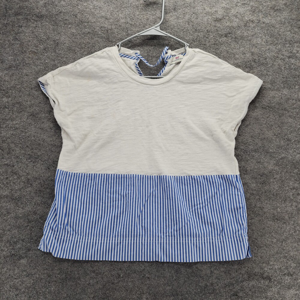Vineyard Vines Shirt Womens XXS Short Sleeve Blue Striped